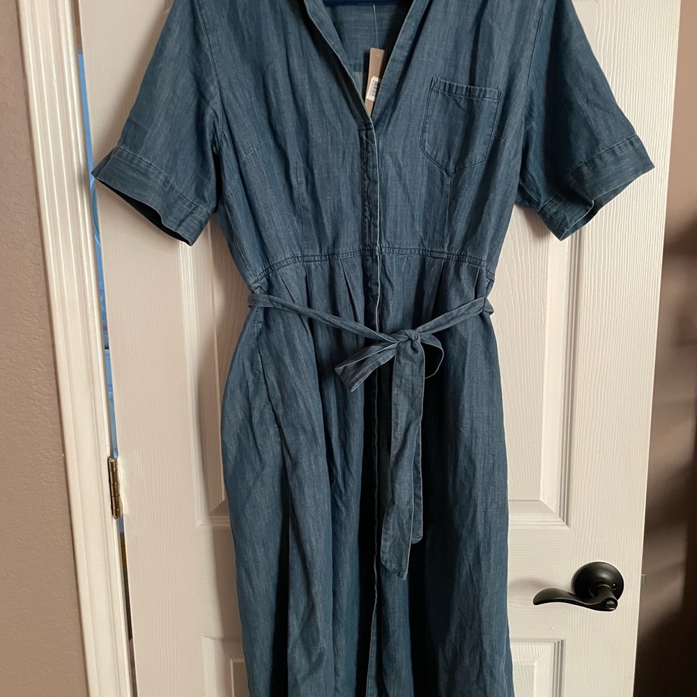 J. Crew Denim Blue Maxi Dress